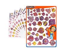 CLEOPATRE - Gommettes Autocollantes Boules De Noël - multi couleurs - Paquet de 12 feuilles (564 stickers)