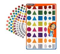 CLEOPATRE - Gommettes Autocollantes Géométriques Holographiques- 8 couleurs - Paquet de 10 feuilles (480 stickers)