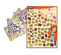 CLEOPATRE - Gommettes Autocollantes Mosaïques Métal - 2 couleurs - Paquet de 12 feuilles (1080 stickers)