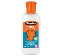 Cléopâtre - LCC16-100X - Cléo'Textile - Colle avec Embout de précision Transparente pour textiles - Flacon 100 g BLANC