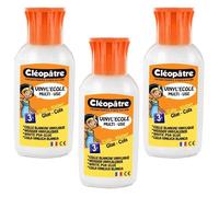Cléopâtre Lot de 3 Colles Vinylique Vinyl école en 55 gr
