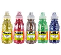 CLEOPATRE - Lot de 5 peintures pailletées multi au format de 250 ml