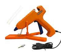 Cléopâtre LOTPOPCMAX-1 Pistolet à colle professionnel - pour Bricolage et Réparations ou Décoration et Artisanat - Inclus 24 recharges, Blanc, Grand 2 Buses, Orange