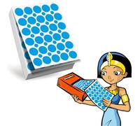 CLEOPATRE - Recharge pour Distributeur de Gommettes ECO-PACK - Gommettes Rondes - Bleu (1800 stickers)