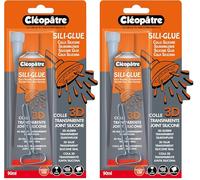 CLEOPATRE - Sili Glue - Colle Silicone avec Embout de précision 90 ml (Lot de 2)