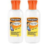 Cléopâtre - VI125X - Vinyl'Ecole - Flacon de Colle blanche vinylique avec Embout biberon 100 g (Lot de 2)