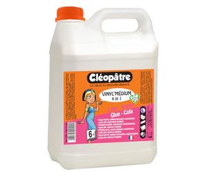 CLEOPATRE - Vinyl'Médium 4 en 1 - Médium Acrylique, Vernis, Colle - Idéal Pouring Acrylique et Peinture Fluide - 5kg