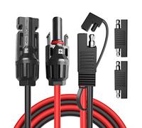 Cleqee Connecteurs solaires SAE 10 AWG vers SAE PV adaptateur inversion polarité pour camping-car, caravane, kit chargeur batterie