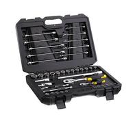 Clés à cliquet, à douille et mixtes 72 dents avec accessoires Stanley - Coffret de 41 pièces