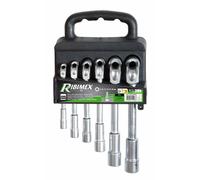 Ribimex Clés à pipe débouchées hexagonales – Lot de 6 8/10/11/13/17/19 mm