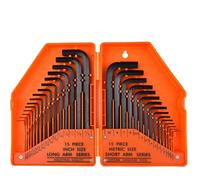 Clés Allen Jeu 30 Clés Males hexagonales en pouce et métrique 0,7 à 10 mm. Clés à laine Professionnelle(orange)