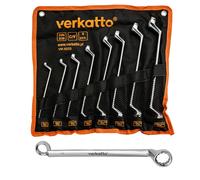 Clés coudées 8 pcs 6-22 mm Coffret CrV Workshop Jeu de clés en coffret
