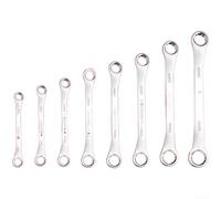 Clés Double Tête Chromées Résistantes à la Rouille | Finition anti-rouille, acier , conception double tête, tailles 6mm à 32mm, usage polyvalent(8-piece Set)