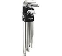 Clés mâles coudées extra longues hexagonales de 1,5 à 10mm et Torx de T10 à T50 - étui pivotant de 18 pcs DRAKKAR TOOLS - 68441