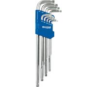 Clés mâles coudées Torx extra longues magnétiques de T10 à T50 - étui pivotant de 9 pcs DRAKKAR TOOLS - 68412