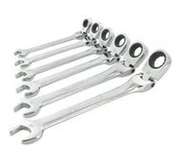 CLES MIXTES A CLIQUET,ARTICULEES INCLINABLES, 6 CLES de 8 à 17