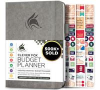 Clever Fox Budget Planner - Cahier de suivi des dépenses. Journal de budgétisation mensuel, planificateur financier et livre de comptes pour prendre le contrôle de votre argent. Non daté (Gris, A5)