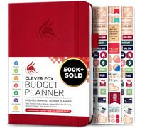 Clever Fox Budget Planner - Cahier des dépenses. Journal de budgétisation mensuel, planificateur financier et livre de comptes pour prendre le contrôle de votre argent. Non daté (Rouge, A5)