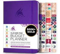 Clever Fox Budget Planner - Cahier des dépenses. Journal de budgétisation mensuel, planificateur financier et livre de comptes pour prendre le contrôle de votre argent. Non daté (Violette, A5)