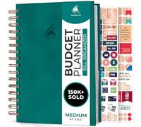 Clever Fox Planificateur de Budget Organiseur Factures Mensuelles avec Poches Carnet de Suivi Dépenses, Journal de Budgétisation Planificateur Financier Livre de Budget Taille Moyenne - SarcelleFoncée