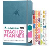 Clever Fox Planificateur pour enseignant - Planificateur année scolaire avec calendriers et plans de cours - Livre de plans pour enseignant pour salle de t école à domicile - Non daté, 18 x 25