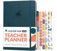 Clever Fox Planificateur pour enseignant - Planificateur année scolaire avec calendriers et plans de cours - Livre de plans pour enseignant pour salle de t école à domicile - Non daté, 18 x 25