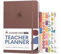 Clever Fox Planificateur pour enseignant - Planificateur année scolaire avec calendriers et plans de cours - Livre de planification pour enseignant pour salle de t école à domicile - Non daté,