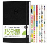 Clever Fox Planificateur pour enseignant - Planificateur d'année scolaire avec calendriers et plans de cours - Livre de planification pour enseignant pour salle de t école à domicile - Non