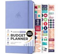 Clever Fox Poche pour planificateur budgétaire - Mini carnet de suivi des dépenses - Organiseur de budget mensuel, carnet de bord financier et livre de comptes, petit (lavande)