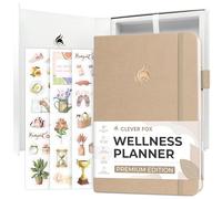 Clever Fox Wellness Planner Premium Journal de style de vie quotidien pour soutenir la santé, la nutrition et l'exercice - Journal de vie sain avec suivi des repas, des exercices et des habitudes -