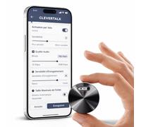 CleverTalk Q37 Enregistreur Vocal avec IA | Activation Vocale | Portail Web app.clevertalk.AI | Transcription et Résumés | 64 GB | Audio HD 1536kbps | USB-C