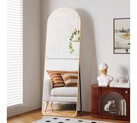 Clevich Grand Miroir sur Pied 162x53 cm Doré, Miroir Mural en Arche HD