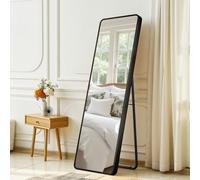 Clevich Grand Miroir sur Pied Noir 162x50 cm, Miroir Mural HD