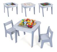 Clevich Table pour Enfant avec 2 PCS Chaises, Ensemble de Bureau et Chaises