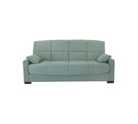 Clic clac 3 places MEGAN 14 Tissu Soro amande Avec accoudoirs Couchage 130 190 cm L2