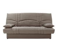 Clic clac 3 places THELMA - Tissu Soro taupe - Couchage 125x190 cm - L190 x P92 x H96 cm