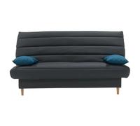 Banquette clic clac 3 places - Tissu anthracite - Style scandinave - L 190 x P92 cm - LIV
