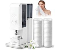 Clickovia Distributeur de serviettes avec 40 serviettes compressées, chauffe-serviettes automatique, chauffage instantané à 55 °C en 5 secondes, réservoir d'eau de 500 ml, pour spa, maison et salon