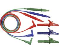 Cliff CIH29917 Set de cordons de mesure de sécurité mâle 4 mm pointe de test 1.50 m bleu, vert, rouge 1 pc(s)