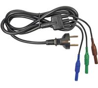 Cliff CIH29950 Set de cordons de mesure de sécurité Prise mâle + contact de protection mâle 4 mm 1.50 m bleu, vert, marron 1 pc(s)