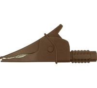Cliff Croc Clip Pince crocodile de sécurité enfichable 4 mm CAT III 1000 V marron