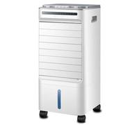 Clim Portable Sans Évacuation Grand Angle 90°, Rafraîchisseur d'Air Évaporatif Flaps Ajustables 120°, 65W Débit 460m³/h, Minuterie 7H, Humidificateur Maison