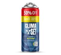 ClimaSet Recharge clim 3en1 R1234yf - 1x235 g - Climatisation - Climatiseur voiture - Recharge climatisation voiture - Gaz 3en1 R1234yf - cartouche gaz - ECO - Recharge pour climatisation