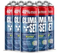 ClimaSet Recharge clim R1234yf - 5x235 g - Climatisation - Climatiseur voiture - Recharge climatisation voiture - Gaz R1234yf - cartouche gaz - ECO - Recharge pour climatisation