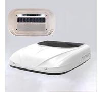Climatiseur 12 V DC RV 1800 W (8500 BTU), support de toit ultra fin, faible puissance, débit d'air 150-350 m³/h, silencieux pour voitures, camions, camionnettes, remorques