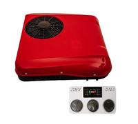 Climatiseur 12 V, Refroidisseur de stationnement, climatisation sur Le Toit pour Voiture, Camion, Camping-Car, Caravane, Camping-Car, Refroidissement Rapide, Fonctionnement Fluide (Rouge, 24 V)