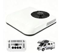 Climatiseur 12V/24V DC Rooftop pour VR, camions et fourgonnettes.Pas d'unité de refroidissement inutile avec télécommande, moteur sans brosse silencieux, protection basse tension, courant alternatif e