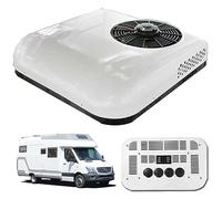 Climatiseur de toit pour camping-car 12 V/24 V - Parking AC pour mini-fourgonnettes, camping-cars, autobus, camion - Unité de refroidissement portable blanche