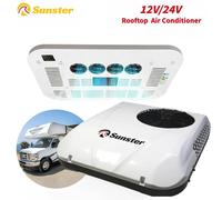 Climatiseur de toit pour camping-car, camion et fourgon - Parkklima 12 V - Refroidissement rapide pour une cabine de 3 m³ - Débit d'air de 400 m³/h - 4 bouches d'aération - Compresseur à inverseur
