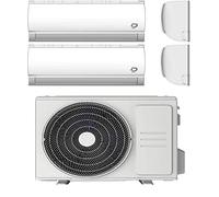 Climatiseur Diloc Dual MultiSplit Wi-Fi, Climatiseur Inverter 4,1 Kw, Gaz R32, D.MULTI240 (9000 + 12000 Btu) + Paire de tuyaux en cuivre 1/4 "+ 3/8" (10 mètres (10 + 10))